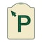 Signmission PWith Up Arrow Pointing Left Heavy-Gauge Aluminum Architectural Sign, 24" x 18", TG-1824-23510 A-DES-TG-1824-23510 - alternate 1